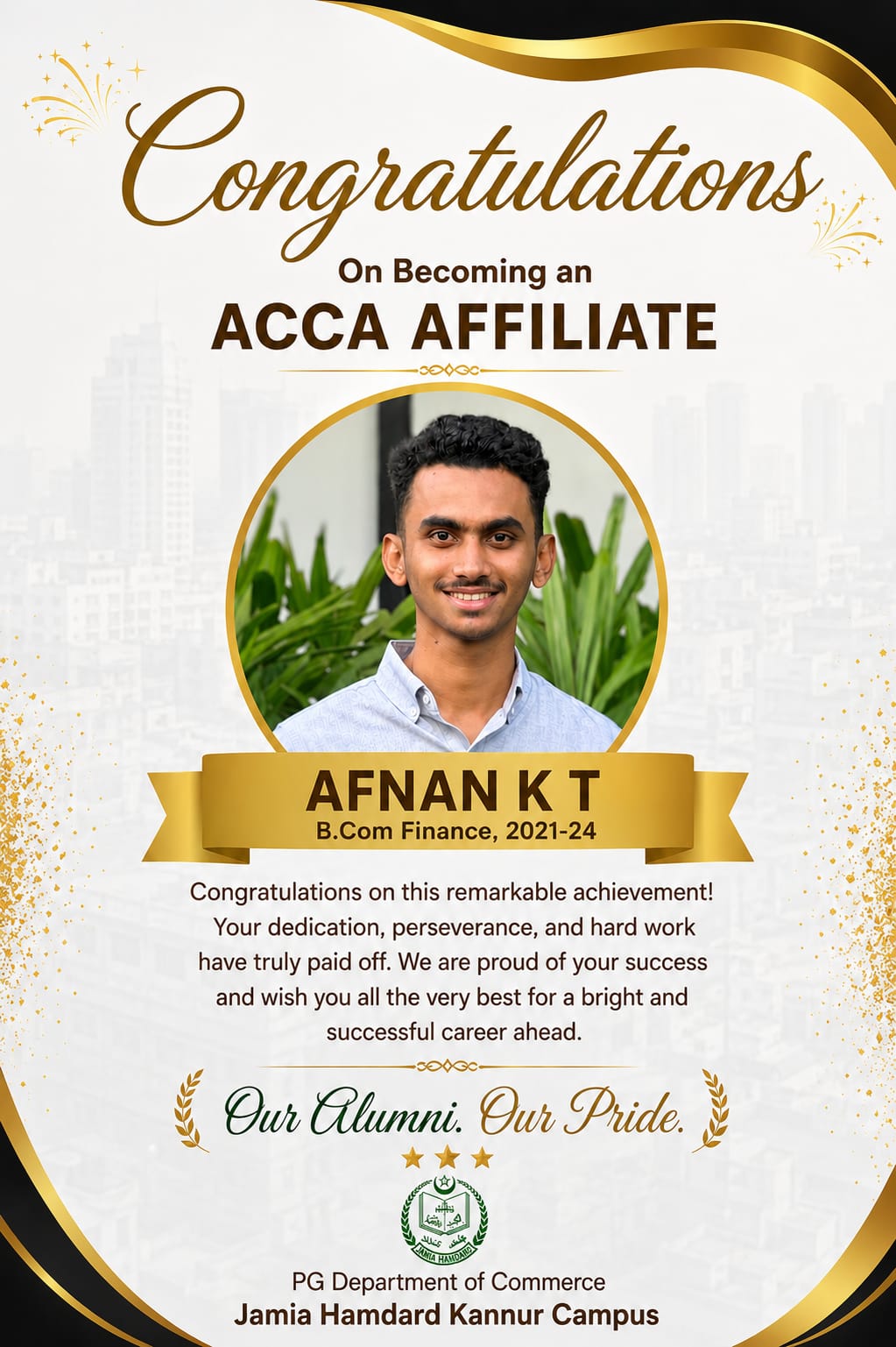 ACCA Affiliate – A Proud Alumni Achievement